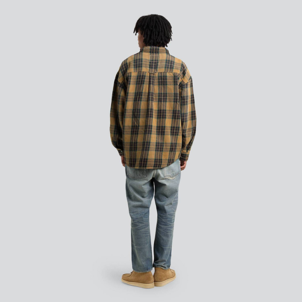 MADNESS HEAVY WASHED DISTRESSED FLANNEL SHIRT | MADNESS