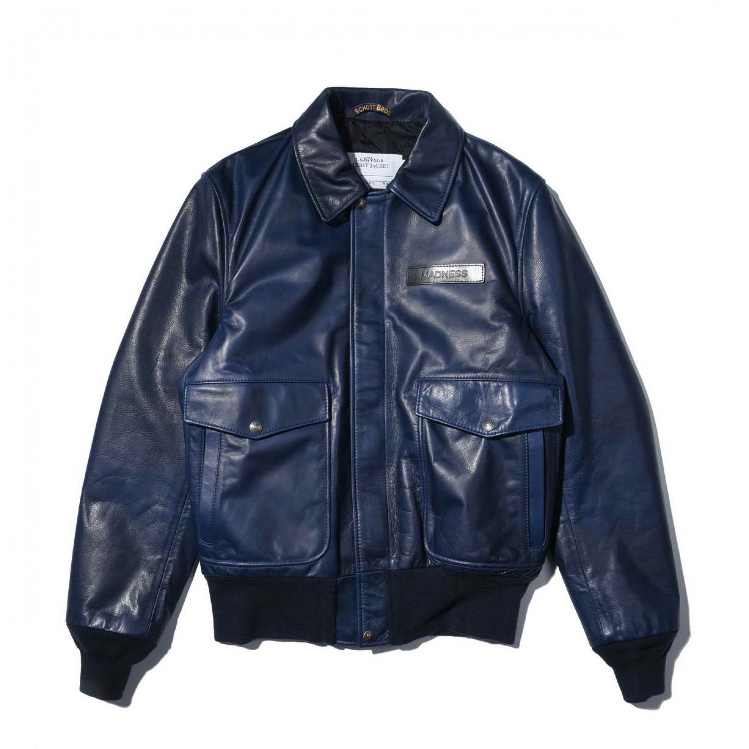 MADNESS x SCHOTT NYC A-2 LEATHER FLIGHT JACKET | MADNESS